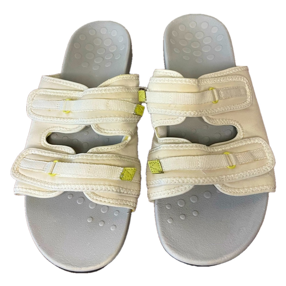 Vionic Sarah Sandals White Comfort Adjustable Straps Slides Slip On Size 10